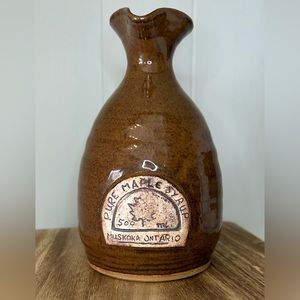 Vintage Earth Park Pottery Muskoka Maple Syrup Pitcher